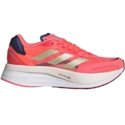 Adidas Adizero Boston 10 Damen Laufschuhe Pink Gold Weiß