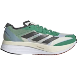 Adidas Adizero Boston 11 Herren Wettkampf Laufschuhe Weiß Schwarz Grün