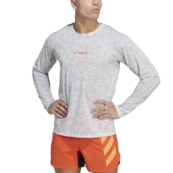 Adidas Terrex Trail Running Longsleeve Herren Funktionsshirt Weiß Grau