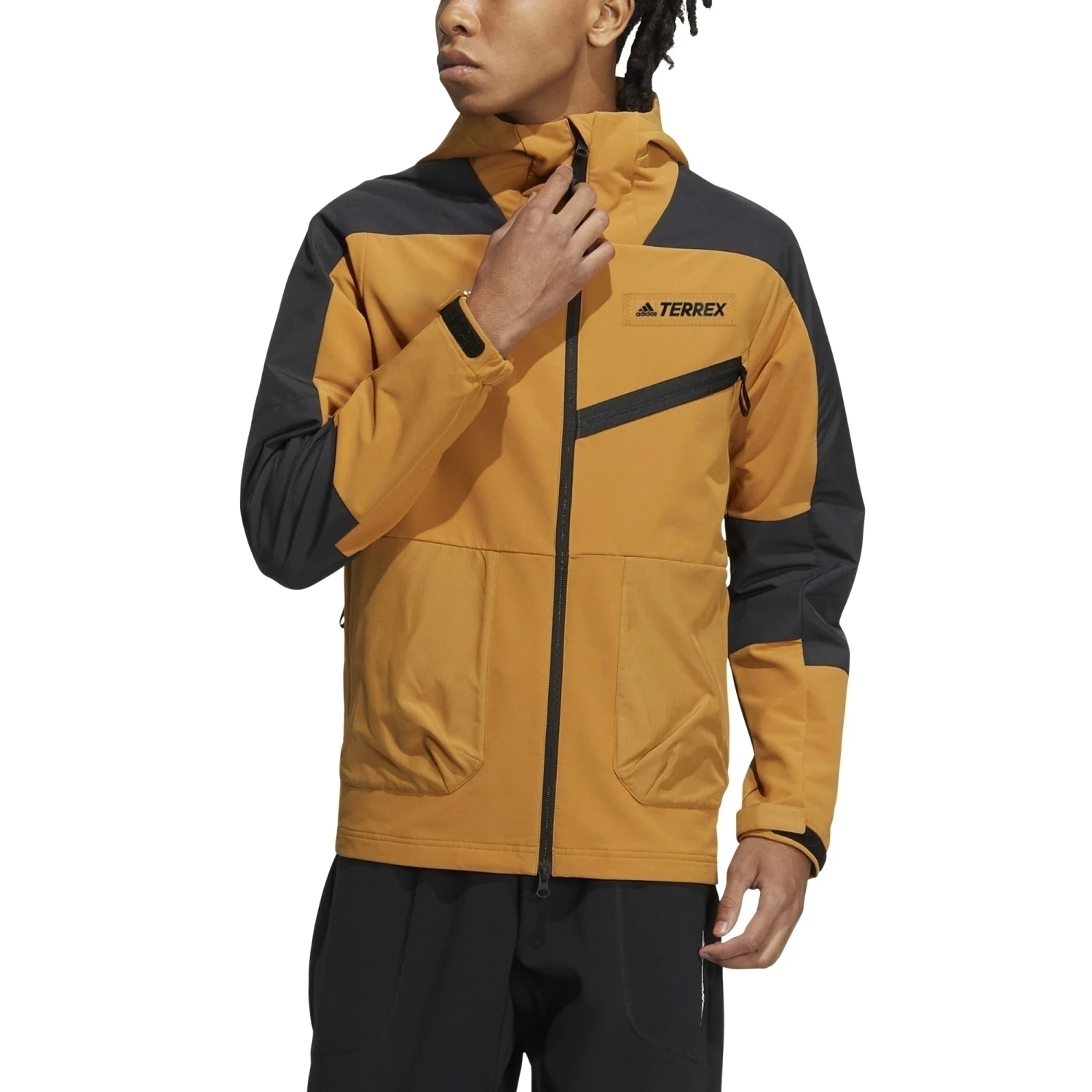 Adidas Terrex Utilitas Softshelljacke Herren Outdoorjacke Braun Schwarz