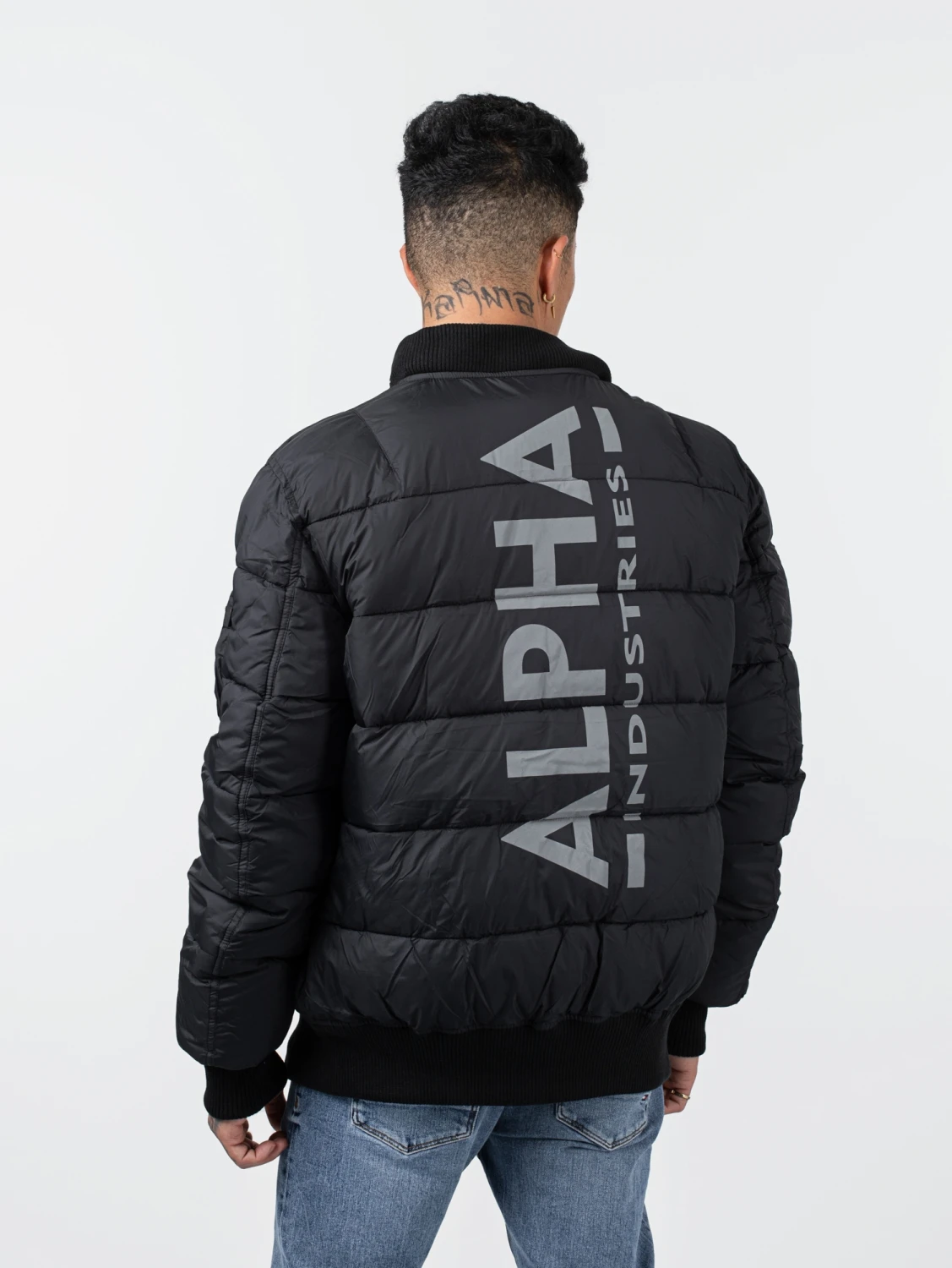 Alpha Industies MA-1 ZH Back Print Jacket Herren Bomberjacke Schwarz – Bild 7