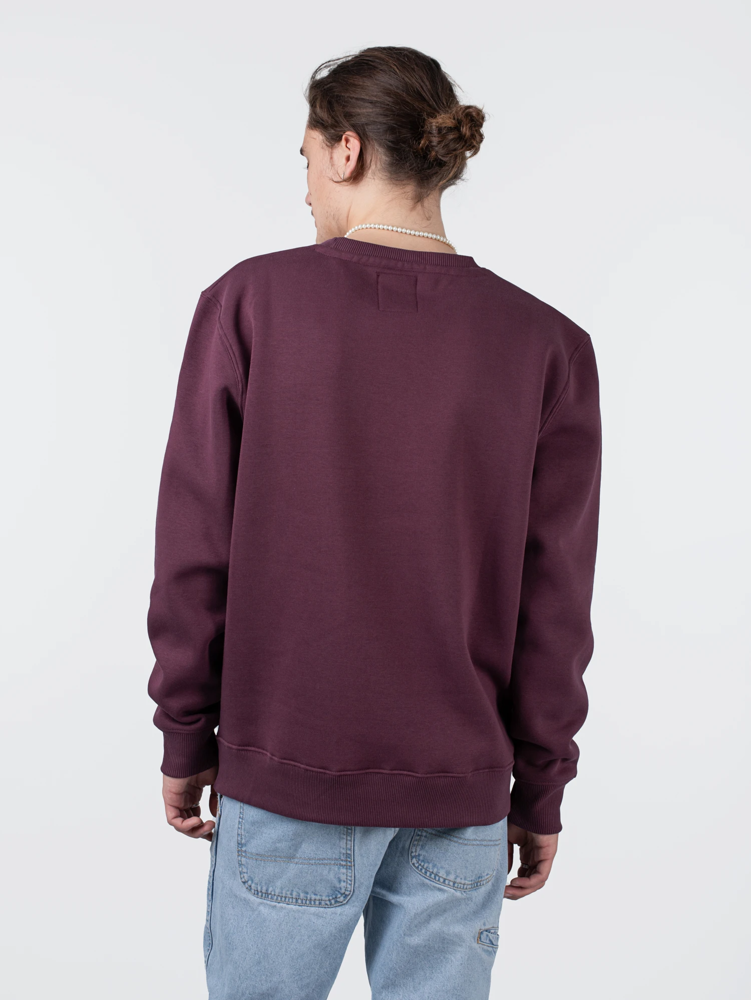 Alpha Industries Basic Sweater Herren Rundhalspullover Weinrot – Bild 5