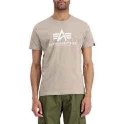 Alpha Industries Basic Tee Herren T-Shirt Sand