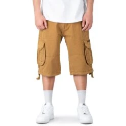 Alpha Industries Jet Shorts Herren Kurze Cargohose Braun