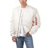 Alpha Industries Ma-1 VF 59 Herren Bomberjacke Creme Weiß