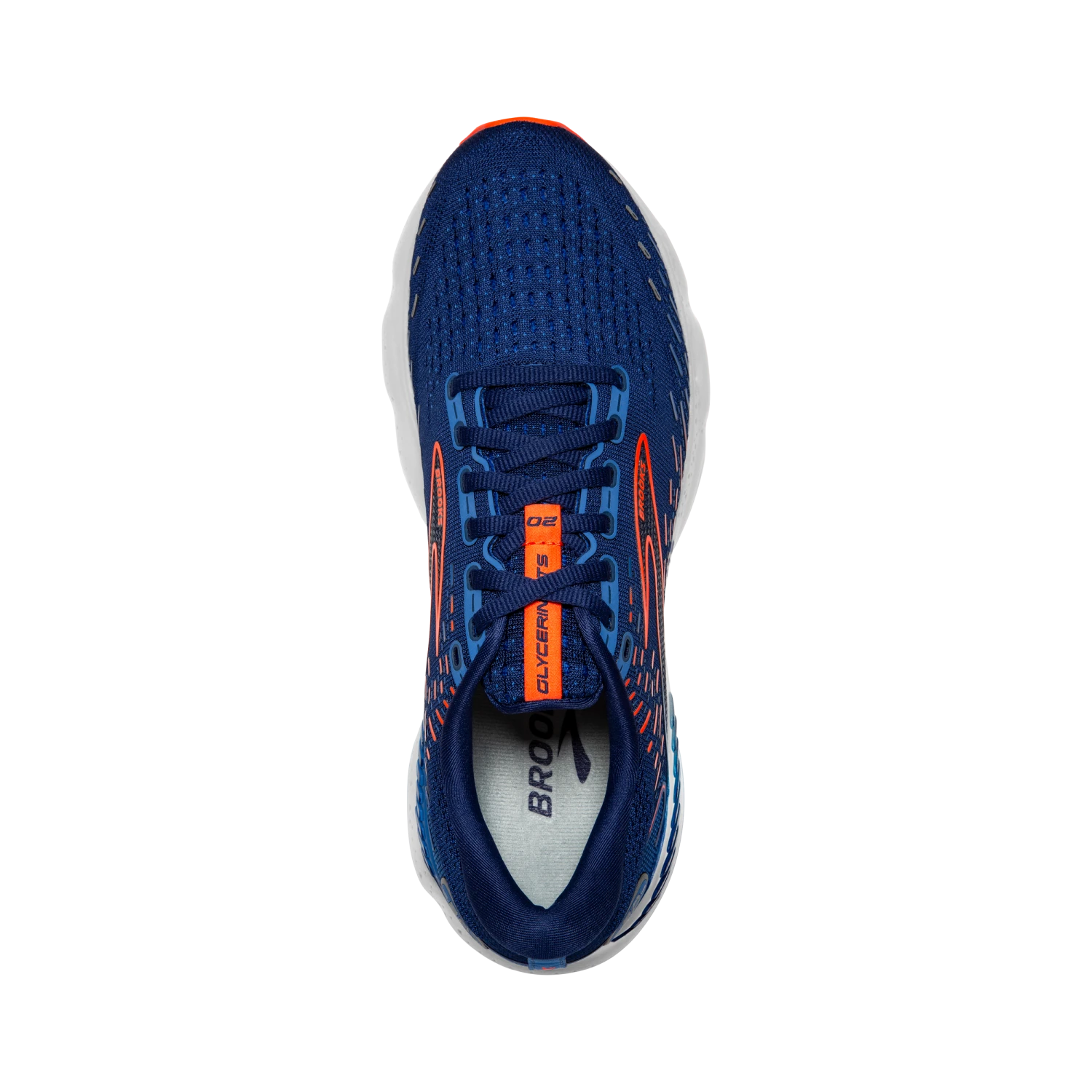 Brooks Glycerin GTS 20 Herren Laufschuhe Blau Orange – Bild 3