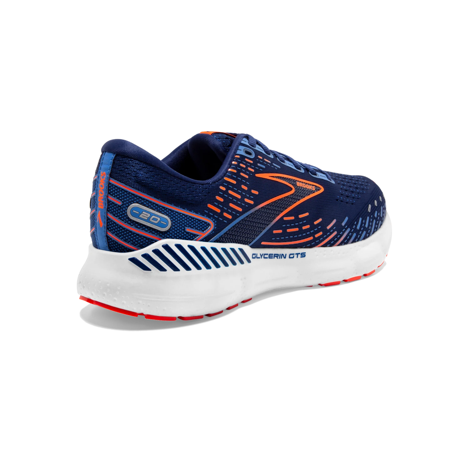 Brooks Glycerin GTS 20 Herren Laufschuhe Blau Orange – Bild 5