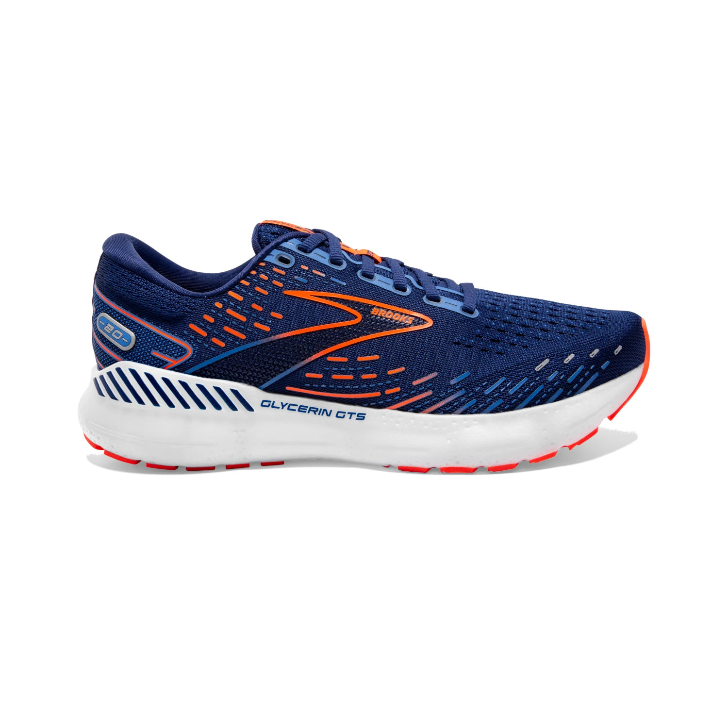 Brooks Glycerin GTS 20 Herren Laufschuhe Blau Orange – Bild 7