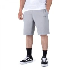 Columbia Logo Fleece Shorts Herren Kurze Hose Grau