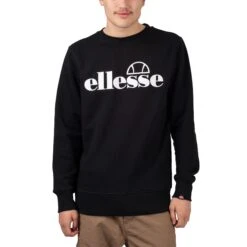 Ellesse Bootia Sweater Herren Rundhalspullover Schwarz