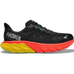 Hoka One One Arahi 6 Herren Laufschuhe Stabil Schwarz Gelb Rot