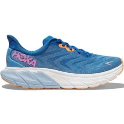 Hoka One One Arahi 6 Damen Laufschuhe Stabil Blau Weiß Orange