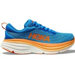 Hoka One One Bondi 8 Herren Laufschuhe Neutral Blau Orange