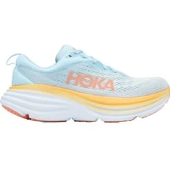 Hoka One One Bondi 8 Damen Laufschuhe Neutral Hellblau Orange
