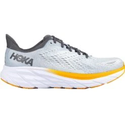 Hoka One One Clifton 8 Herren Laufschuhe Grau Orange