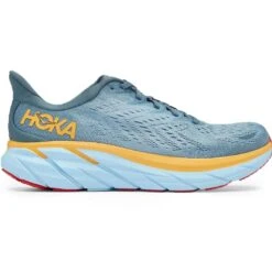Hoka One One Clifton 8 Herren Laufschuhe Blau Gelb