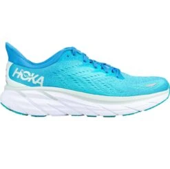 Hoka One One Clifton 8 Herren Laufschuhe Hellblau Weiß