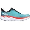 Hoka One One Clifton 8 Herren Laufschuhe Türkis Rot Weiß
