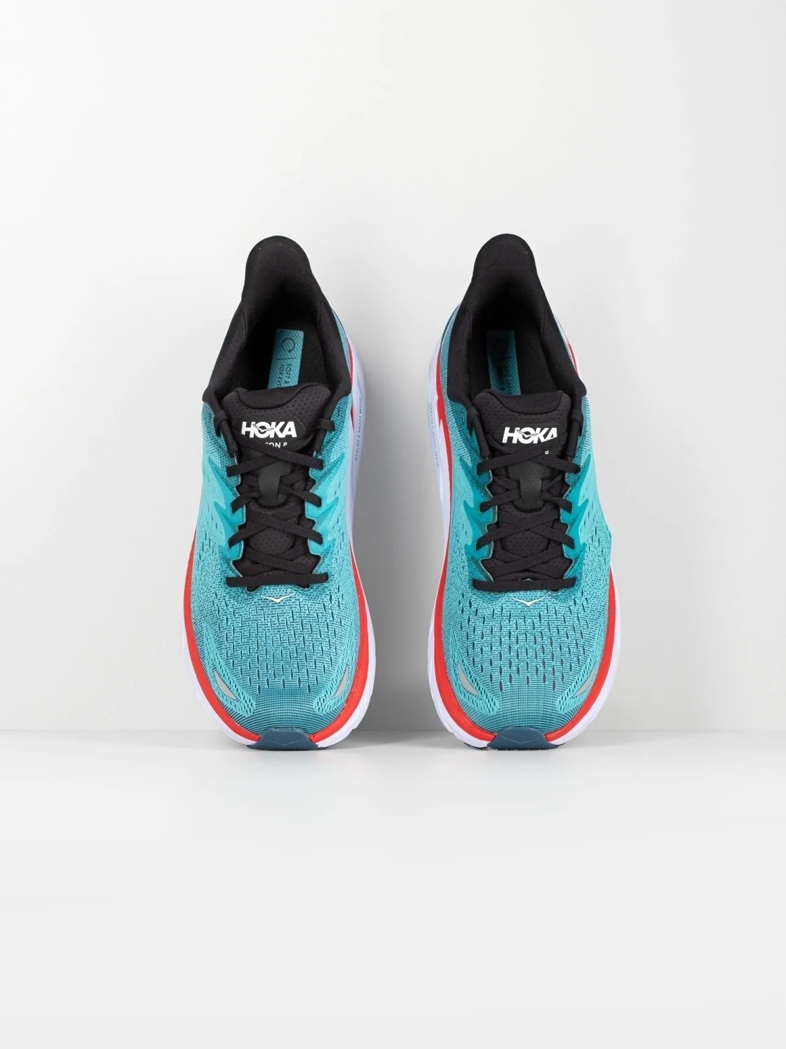 Hoka One One Clifton 8 Herren Laufschuhe Türkis Rot Weiß – Bild 5