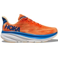 Hoka One One Clifton 9 Herren Laufschuh Neutral Orange Blau