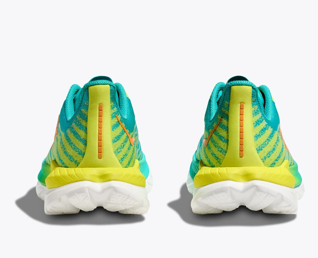 Hoka One One Mach 5 Herren Laufschuhe Wettkampf Blau Gelb – Bild 5