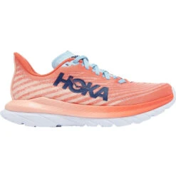 Hoka One One Mach 5 Damen Laufschuhe Wettkampf Orange Blau