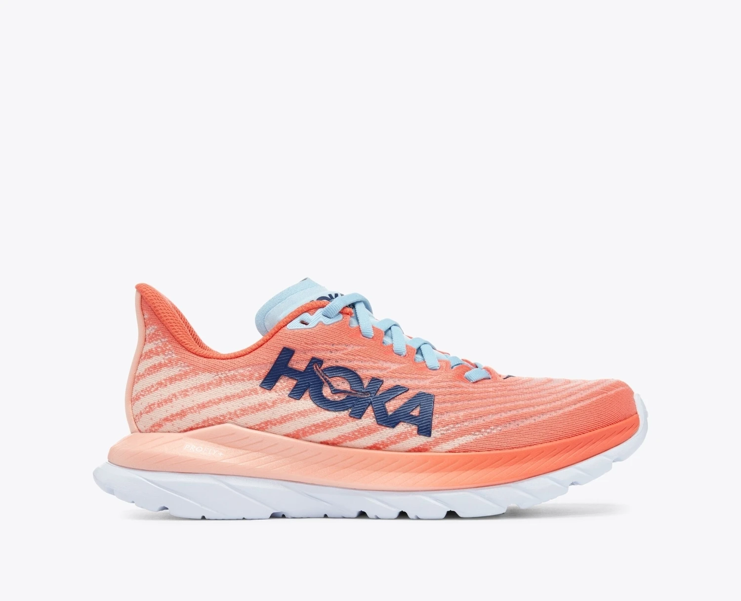 Hoka One One Mach 5 Damen Laufschuhe Wettkampf Orange Blau – Bild 2