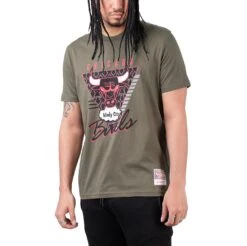Mitchell & Ness NBA Final Seconds Tee Herren Kurzarm T-Shirt Olive
