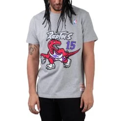 Mitchell & Ness NBA N&N Carter Tee Herren Kurzarm T-Shirt Hellgrau