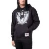 Mitchell & Ness Team Logo Hoodie Herren Kapuzenpullover Schwarz Weiß