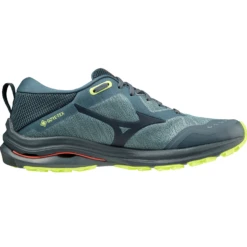 Mizuno Wave Rider GTX Herren Trail-Runningschuhe Blau Neongrün
