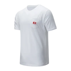 New Balance Essentials Pocket Tee Herren Kurzarmshirt Weiß