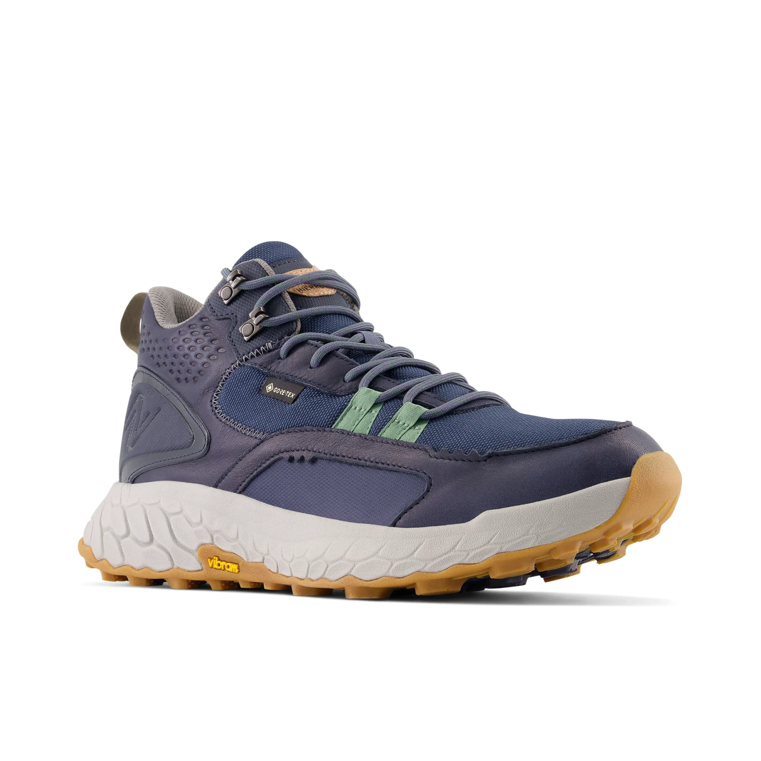 New Balance Fresh Foam X Hierro Mid GTX Herren Trail-Runningschuhe Dunkelblau Grün – Bild 2
