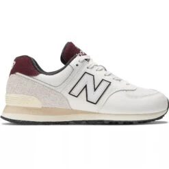 New Balance U574 Sneaker Herren Schuhe Weiß Dunkelrot