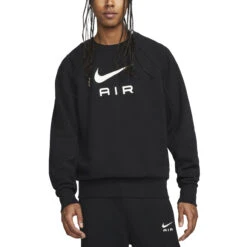Nike Air Crew Sweater Herren Rundhalspullover Schwarz Weiß
