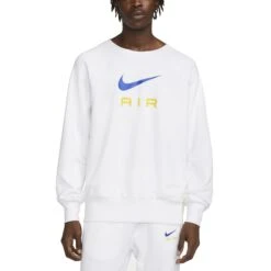 Nike Air Crew Sweater Herren Rundhalspullover Weiß Gelb