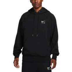 Nike Air French-Terry Hoodie Herren Kapuzenpullover Schwarz