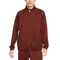 Nike Air Poly-Knit Jacket Herren Sweatjacke Braun Rot