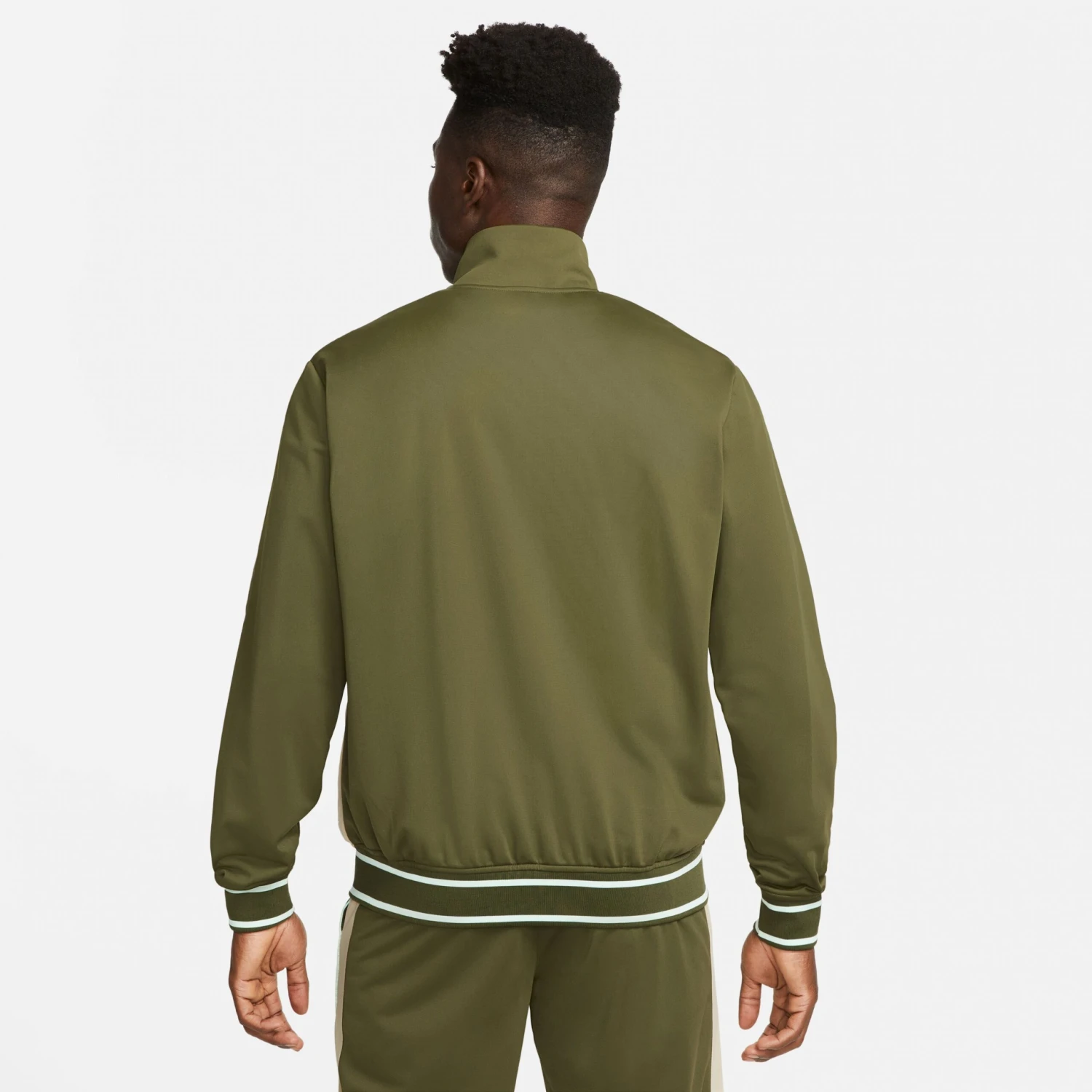 Nike Court Heritage Track Jacket Herren Trainingsjacke Grün Beige – Bild 6
