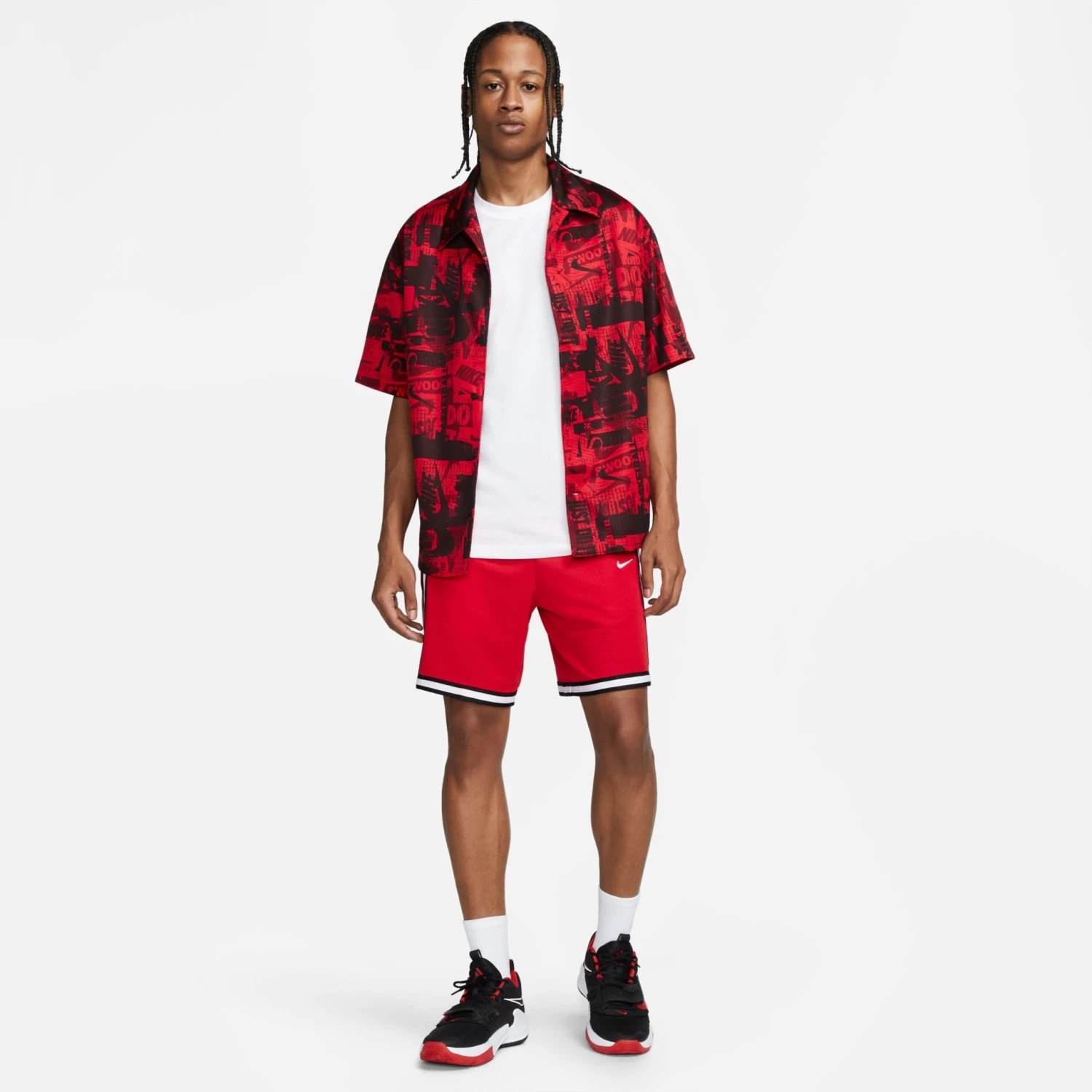 Nike Dri-FIT DNA Shorts Herren Basketballhose Rot Schwarz – Bild 2