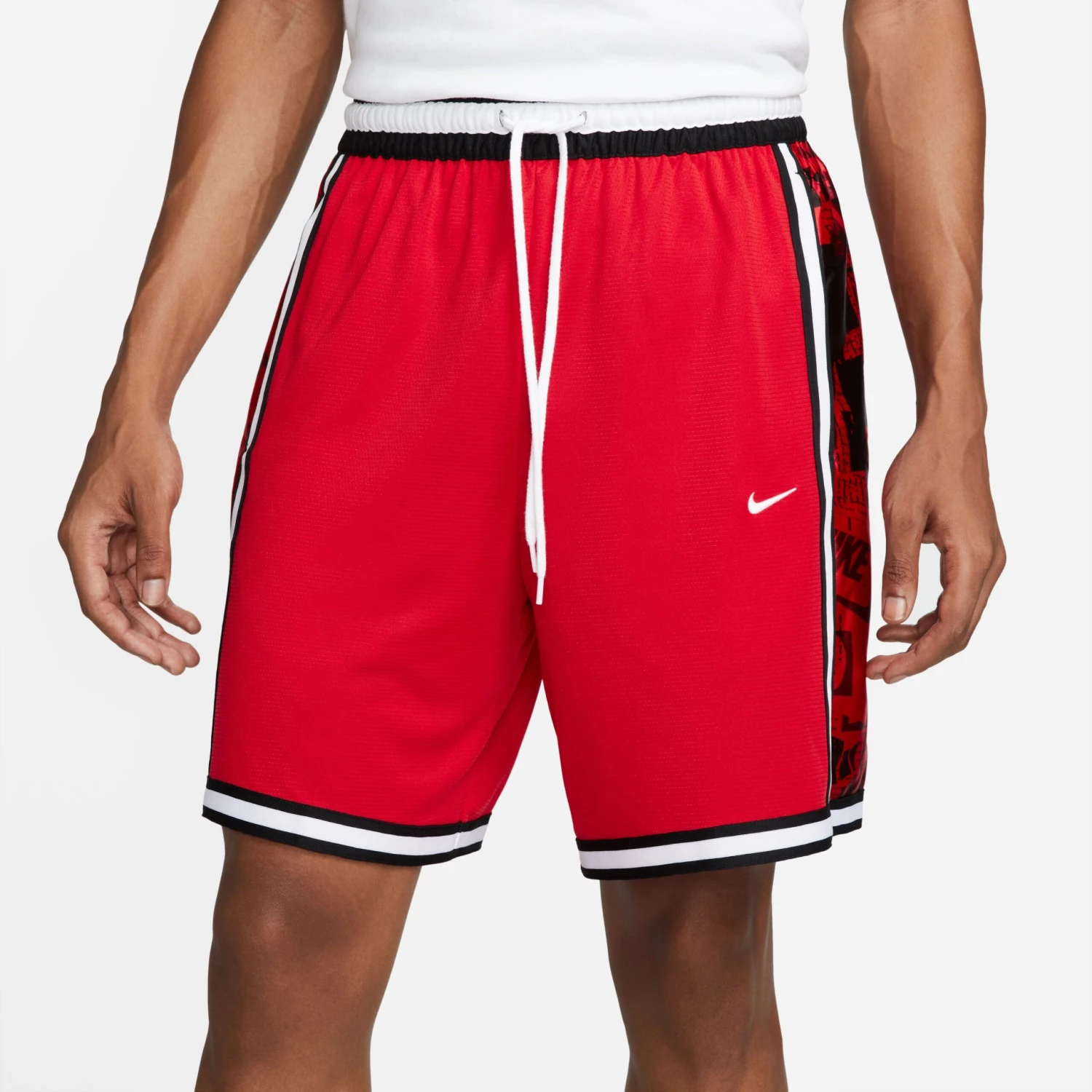 Nike Dri-FIT DNA Shorts Herren Basketballhose Rot Schwarz – Bild 6