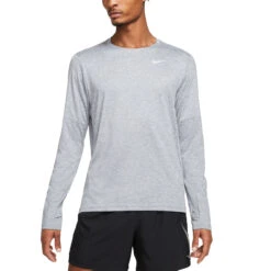 Nike Dri-FIT Element Running Longsleeve Herren Laufoberteil Grau