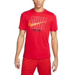 Nike Dri-FIT Fitness Tee Herren Trainingsshirt Rot