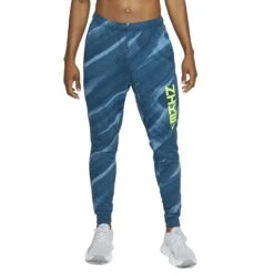 Nike Dri-Fit Sport Clash Tights Herren Trainingshose Blau Gelb
