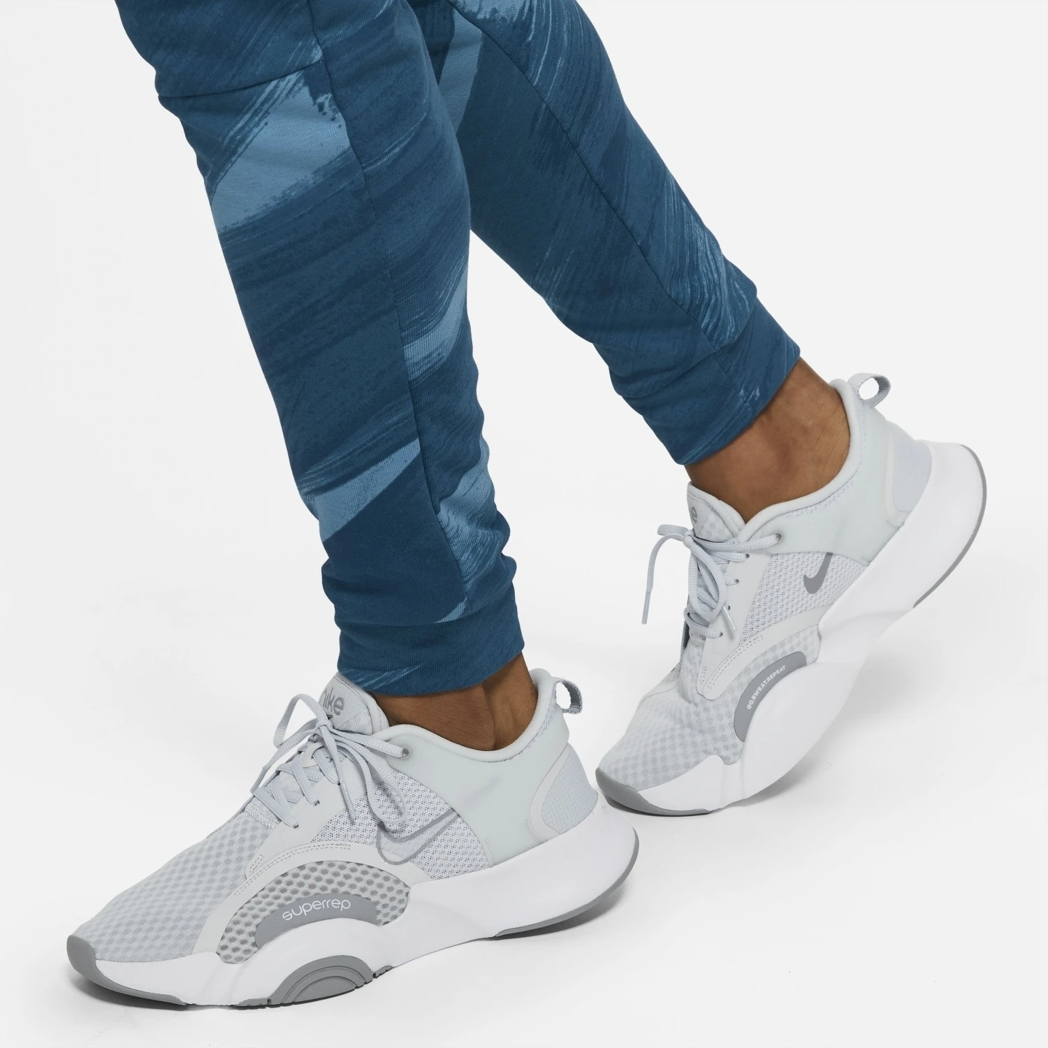 Nike Dri-Fit Sport Clash Tights Herren Trainingshose Blau Gelb – Bild 7