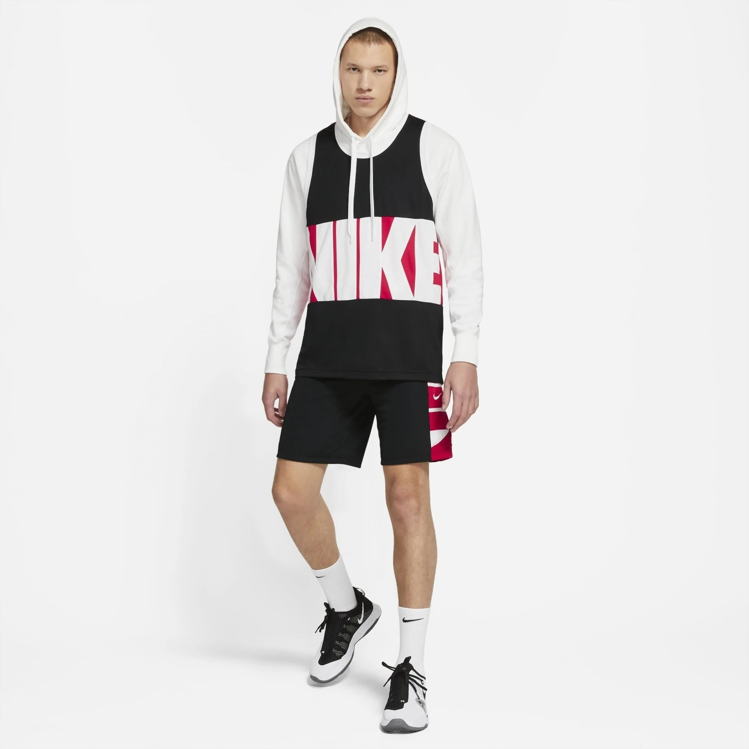 Nike Dri-Fit Starting 5 Basketball Jersey Herren Trainingsshirt Schwarz Rot Weiß – Bild 2