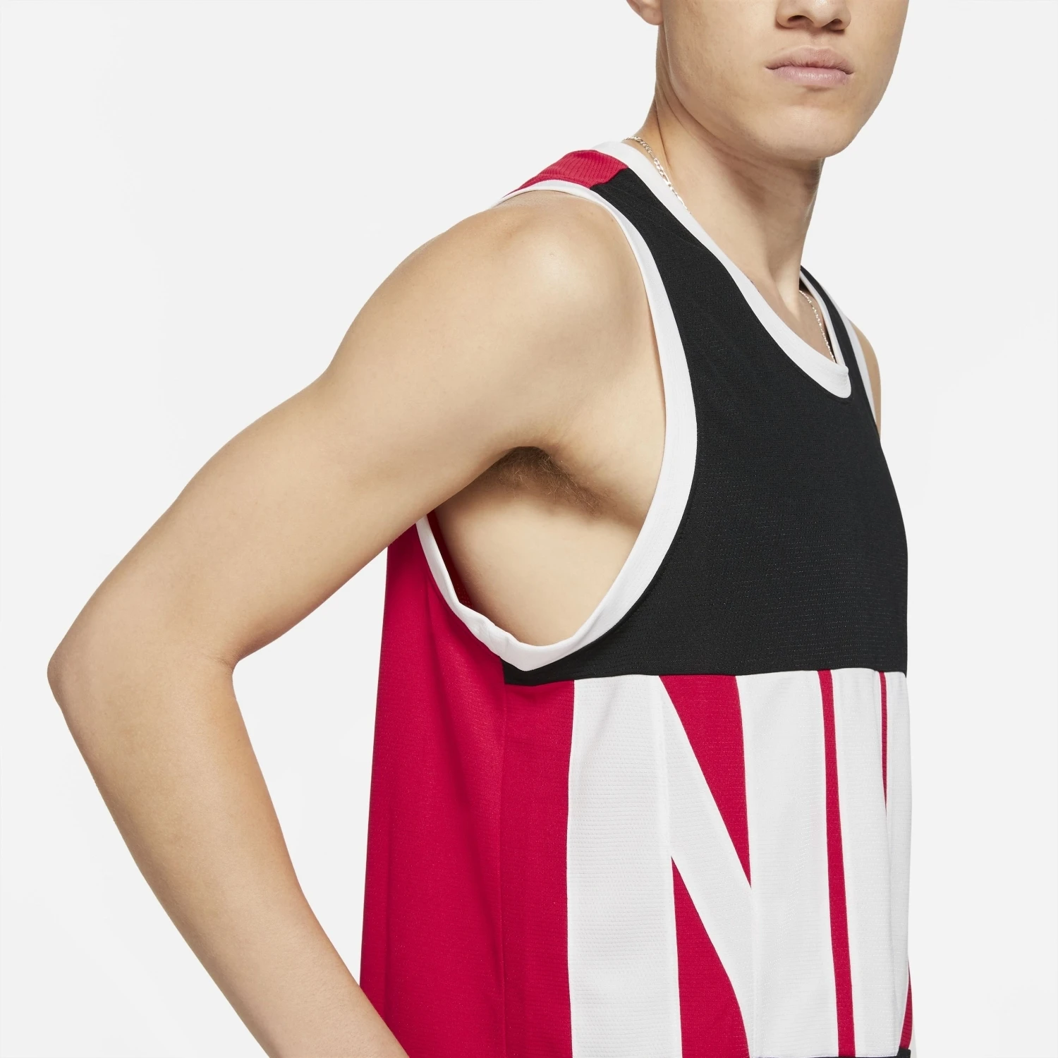 Nike Dri-Fit Starting 5 Basketball Jersey Herren Trainingsshirt Schwarz Rot Weiß – Bild 4