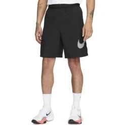 Nike Dri-FIT Woven Graphic Shorts Herren Trainingshose Schwarz Grau