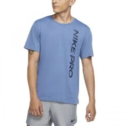 Nike Pro Short-Sleeve Top Herren Trainingsshirt Blau