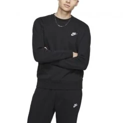Nike Sportswear Club Crew Herren Sweatshirt Schwarz